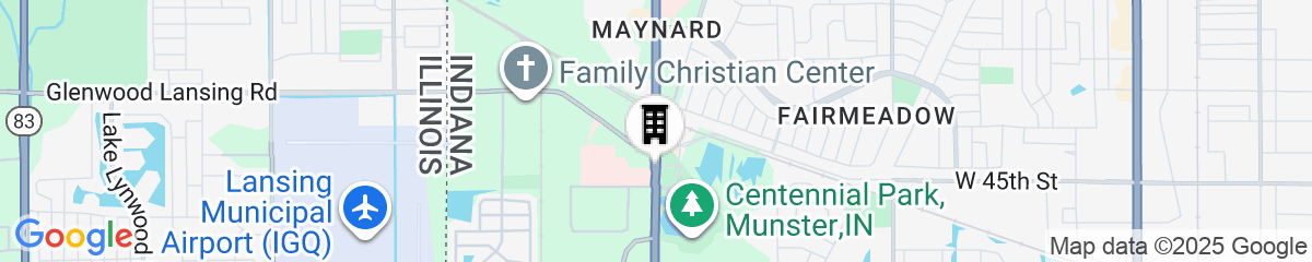 Map for SpringHill Suites Chicago Southeast/Munster IN