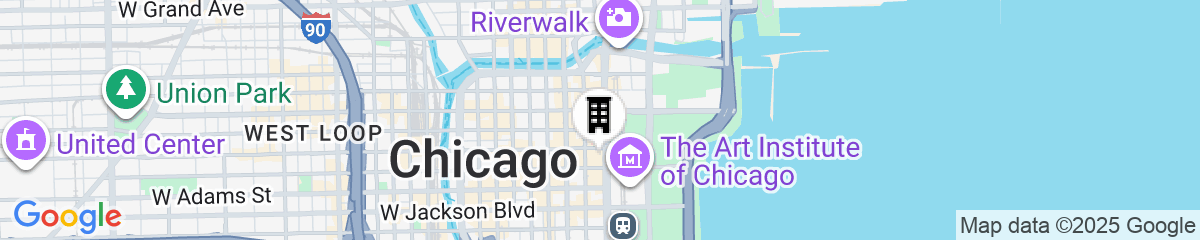 Map for Chicago Athletic Association, a Hyatt Hotel