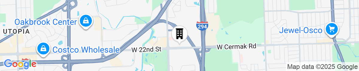 Map for Hyatt House Chicago Oak Brook