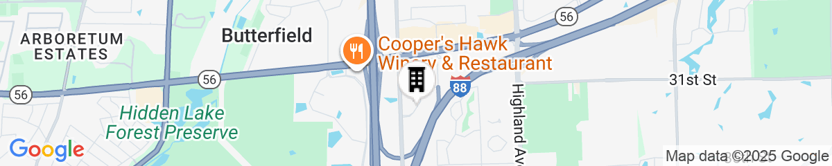 Map for Hampton Inn & Suites Downers Grove Chicago