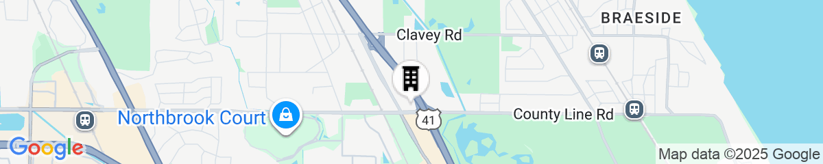 Map for Courtyard by Marriott Chicago Highland Park/Northbrook