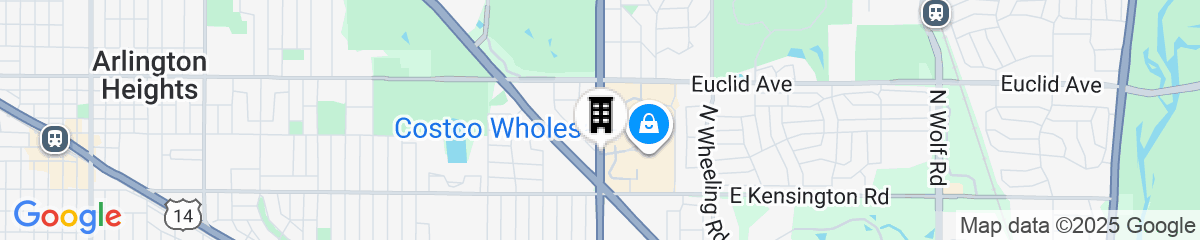 Map for Hampton Inn & Suites Chicago/Mt. Prospect