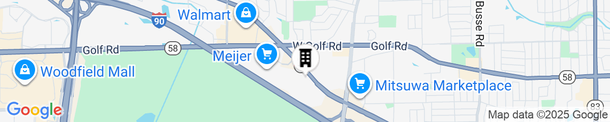 Map for Chez Hotel Arlington Heights