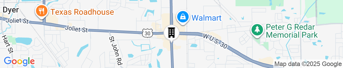 Map for Hampton Inn & Suites Schererville
