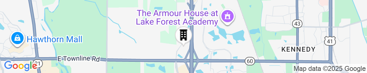 Map for Hilton Garden Inn Lake Forest Mettawa