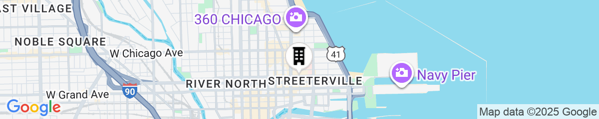 Map for Courtyard by Marriott Chicago Magnificent Mile