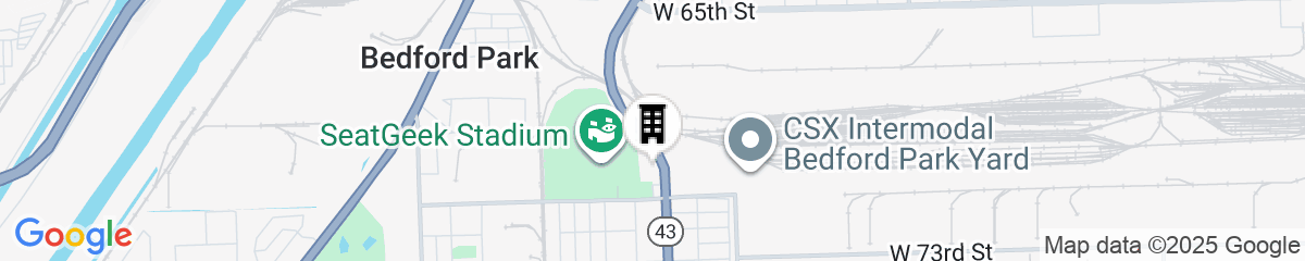 Map for Hampton Inn & Suites Bridgeview Chicago