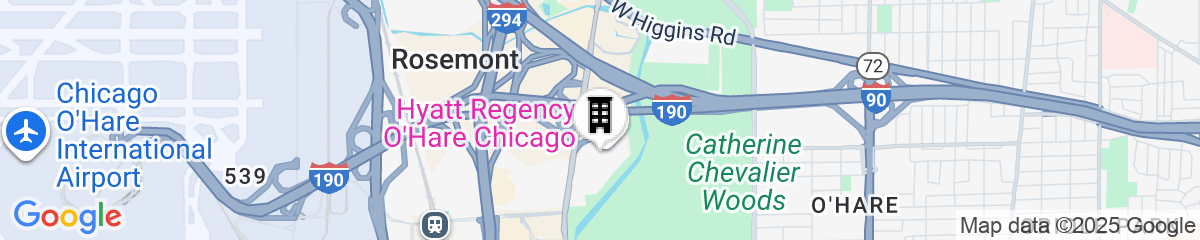 Map for Hyatt Regency O'Hare Chicago