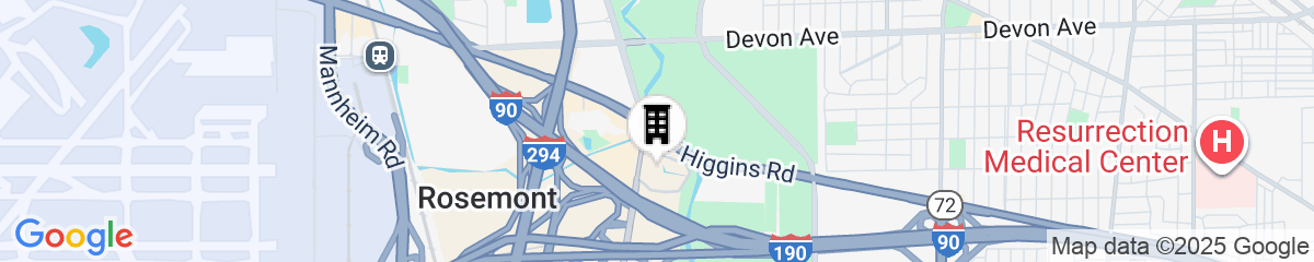 Map for Chicago Marriott Suites O'Hare