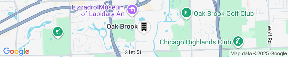 Map for Hyatt Lodge Oak Brook Chicago