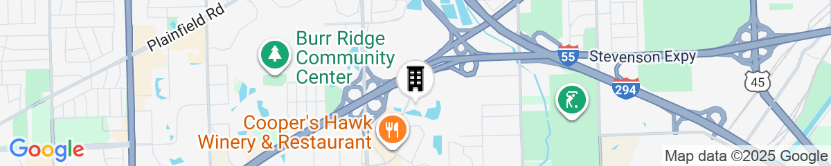 Map for Chicago Marriott Southwest at Burr Ridge