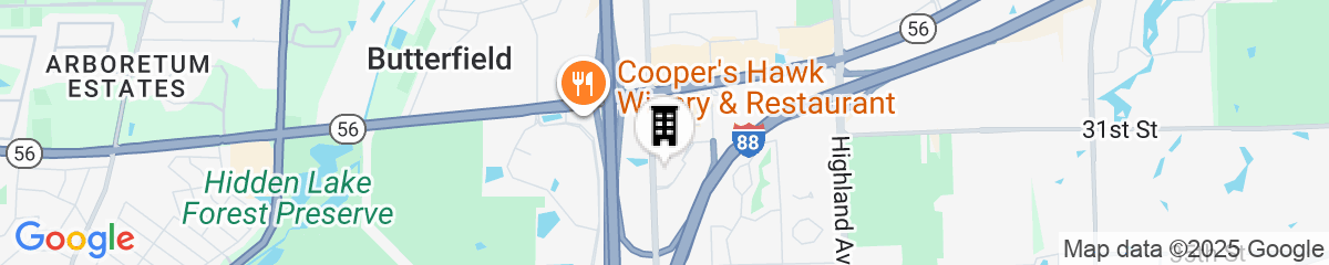 Map for Homewood Suites By Hilton Downers Grove Chicago, Il