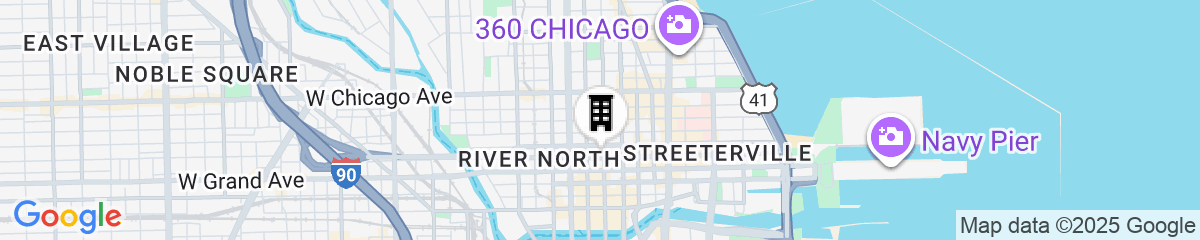 Map for Chicago luxury home suites