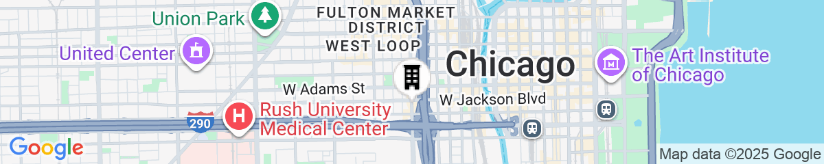 Map for Chicago Parthenon Hostel