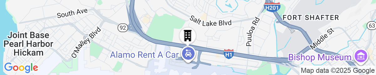 Map for Airport Honolulu Hotel, Trademark Collection by Wyndham