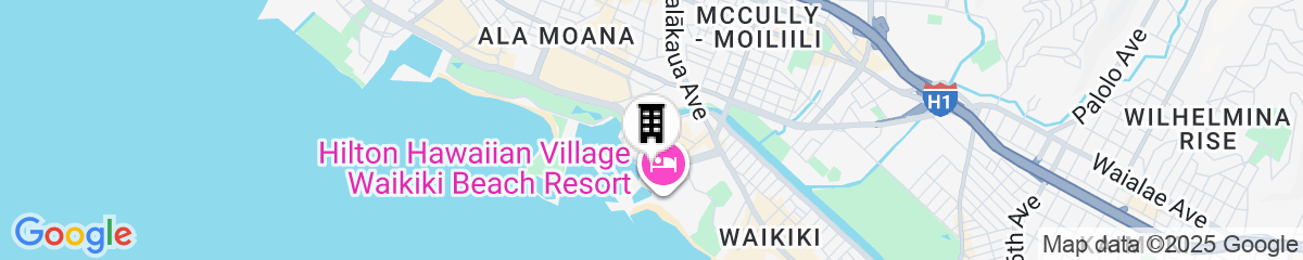 Map for Ilikai Hotel Condo at Waikiki No Parking