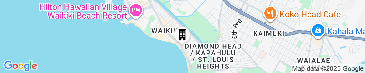 Map for Espacio The Jewel Of Waikiki
