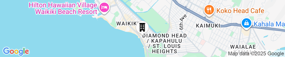 Map for Aston Waikiki Beach Tower
