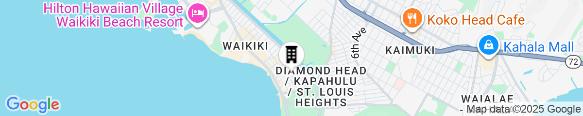 Map for Partial Ocean View Condo with 2 Beds and Parking