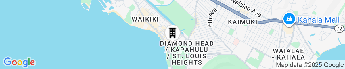 Map for The Beach Waikiki Boutique Hostel