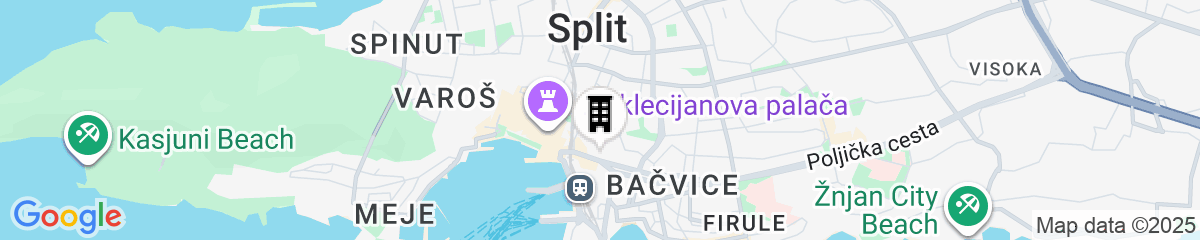 Map for Central Split Rooms and apartment Paese 