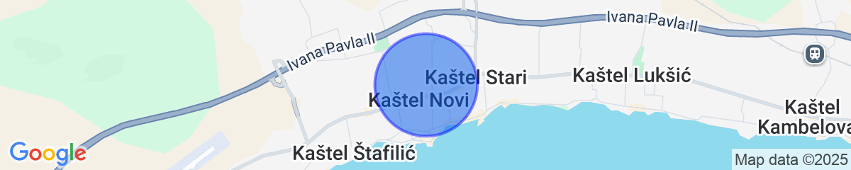 Map for Apartment Antonio, on the Seafront With Garden