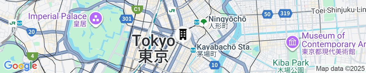 Map for Caption by Hyatt Kabutocho Tokyo