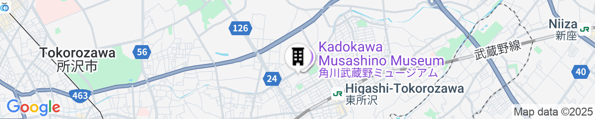 Map for IN THE LIBRARY hotel and books TOKOROZAWA