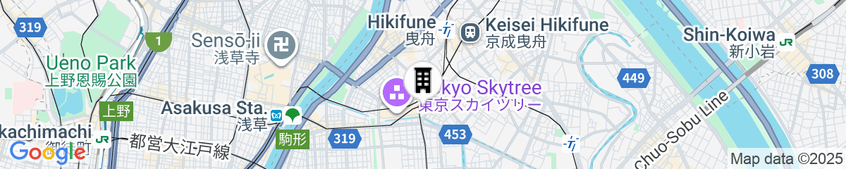 Map for Keisei Richmond Hotel Tokyo Oshiage