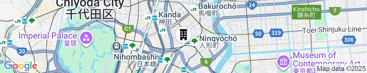 Map for JR WEST GROUP VIA INN Prime NIHONBASHI NINGYOCHO