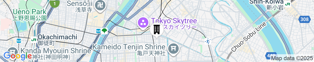 Map for Ocica Oshiage Tokyo by Rhotel