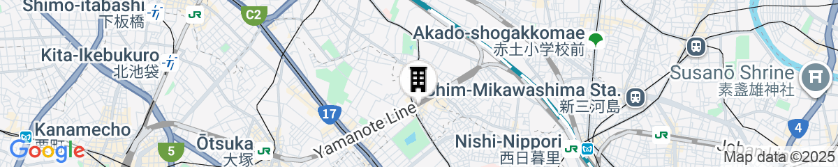 Map for JR-East Hotel Mets Komagome