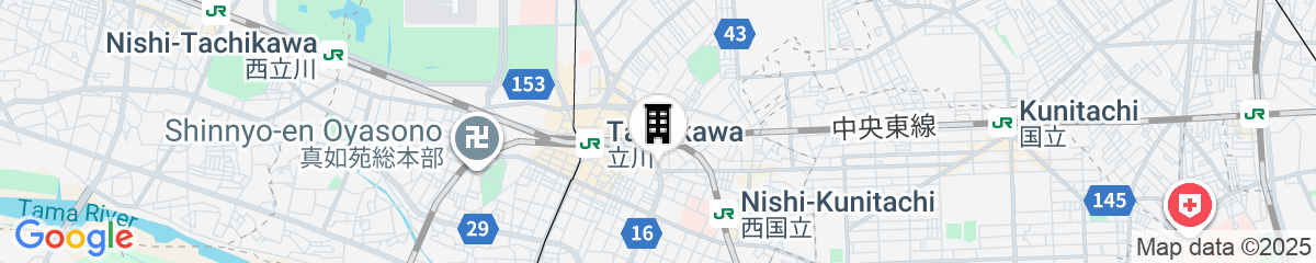 Map for Hotel Nikko Tachikawa Tokyo