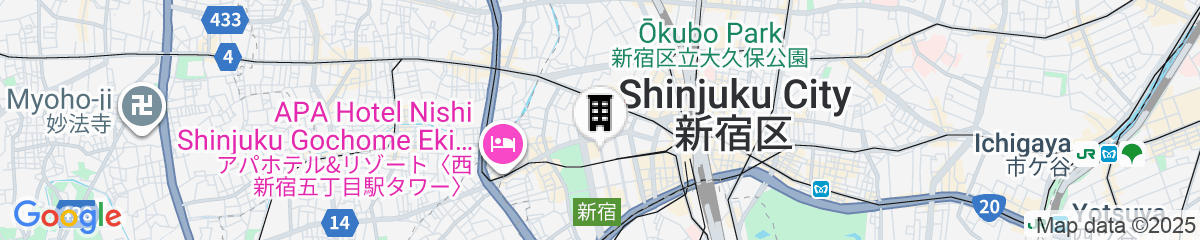 Map for Hyatt Regency Tokyo