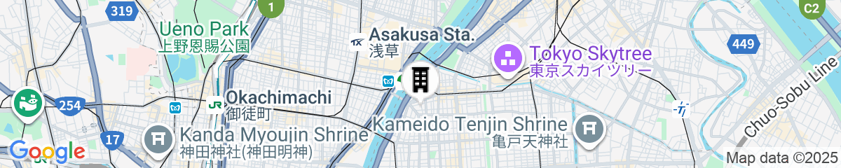 Map for Rakuna Inn Nagomi Honjo-Azumabashi