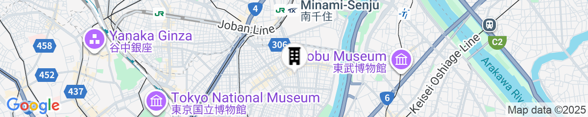 Map for ZAITO Tokyo Asakusa Economy Inn