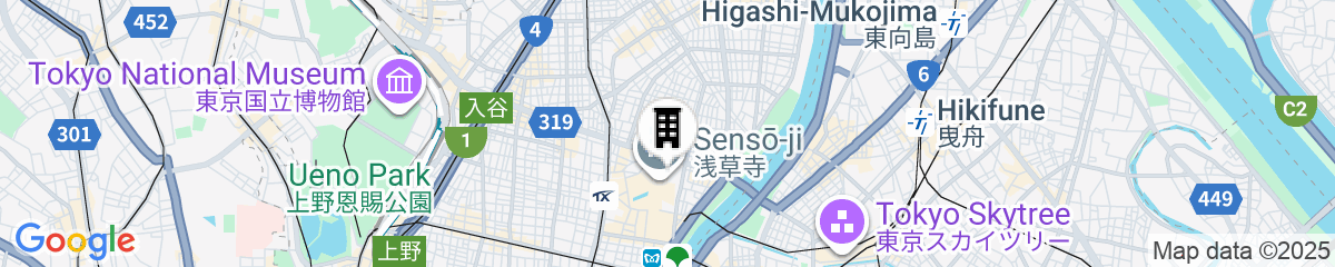 Map for 2 Minute Walk from Sensoji Temple