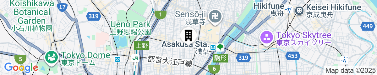 Map for KOKO HOTEL Residence Asakusa Tawaramachi