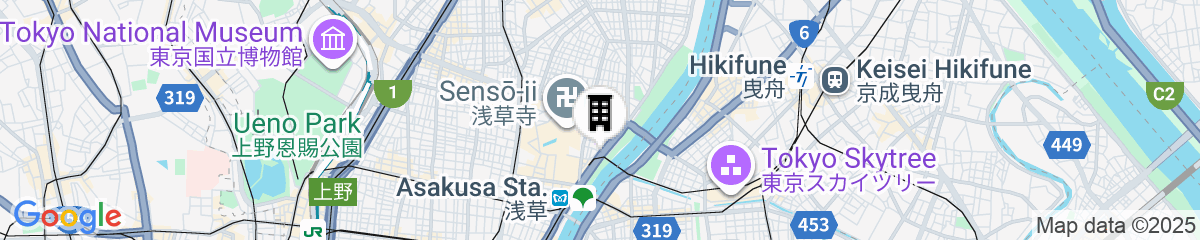 Map for MIMARU SUITES Tokyo Asakusa