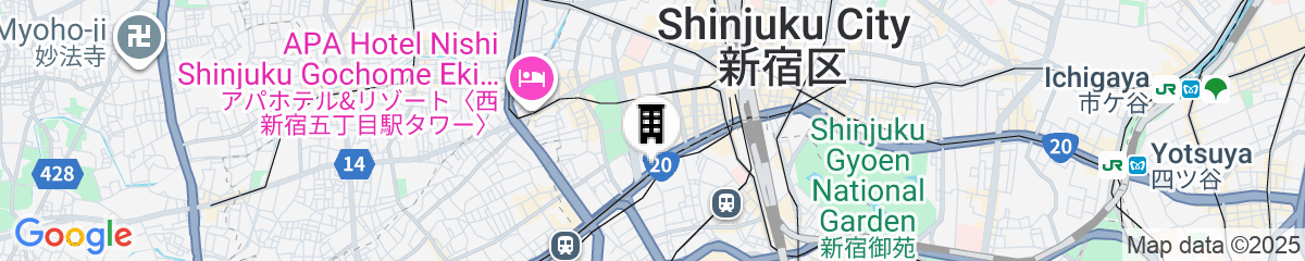 Map for MIMARU Tokyo Shinjuku West