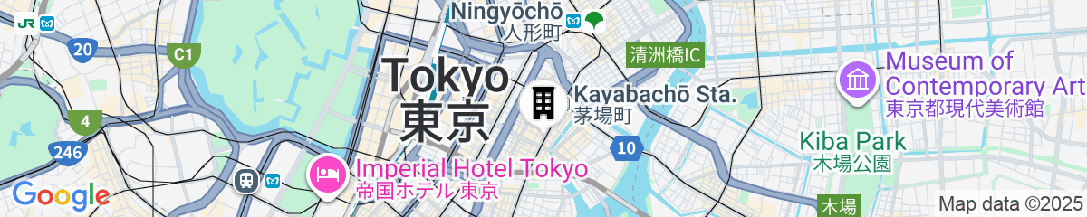 Map for MIMARU Tokyo Hatchobori