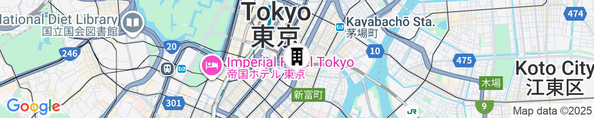 Map for MIMARU Tokyo Ginza East