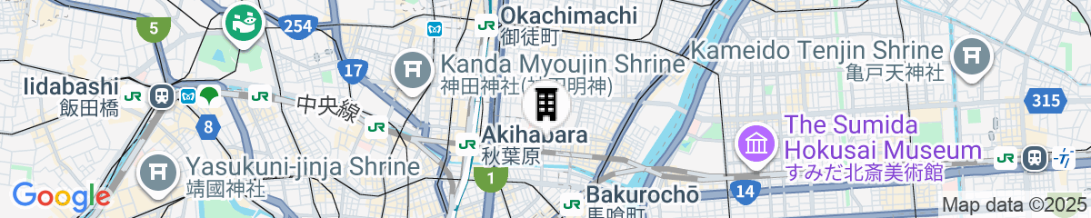 Map for MONday Apart Asakusabashi Akihabara(Former：MONday Apart Akihabara Southeast)
