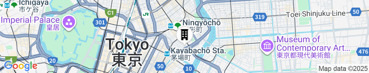Map for MONday Apart Nihonbashi Ningyocho (Formerly MONday Apart Nihonbashi Suitengumae) 