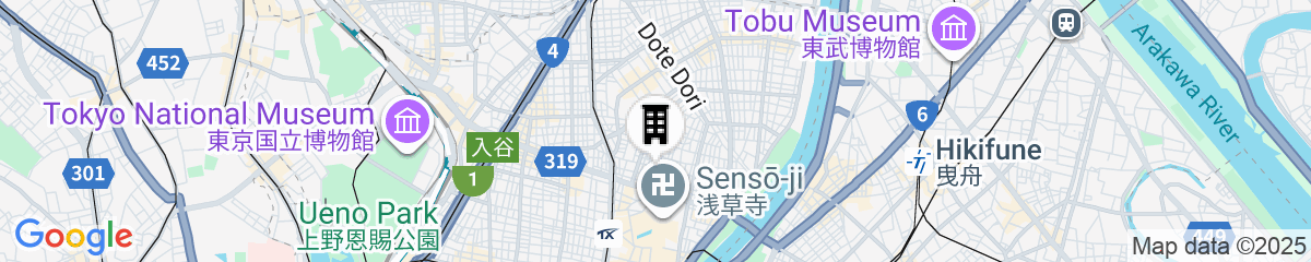 Map for B/C APARTMENT Asakusa Hanazono Dori Hotel with Rental Car and Sauna