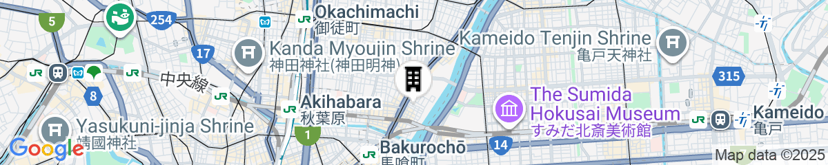 Map for TSUBAME HOTEL Asakusabashi