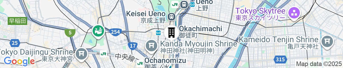 Map for MONday Apart Premium Ueno Okachimachi
