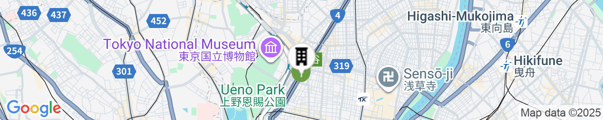 Map for MONday Apart Premium Ueno