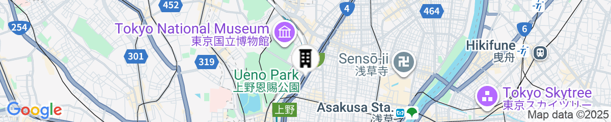 Map for MIMARU Tokyo Ueno East