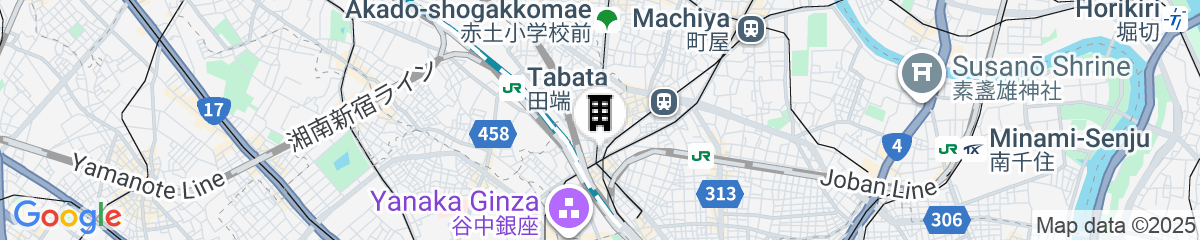 Map for fav TOKYO NISHINIPPORI